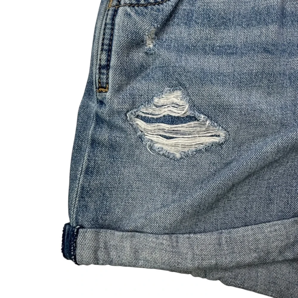 Gap Kids Denim Overalls Shorts Girls XXL Ripped Distressed Light Wash